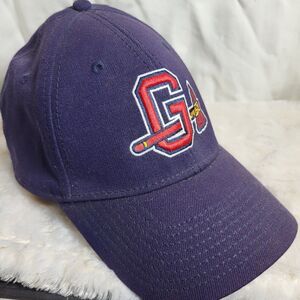 Atlanta Braves New Era Stretch Fit Hat – G/Tomahawk Alternate Logo Navy Size M/L